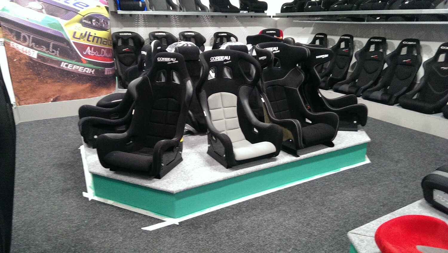 Display plinth built in 2015 to hold more seats