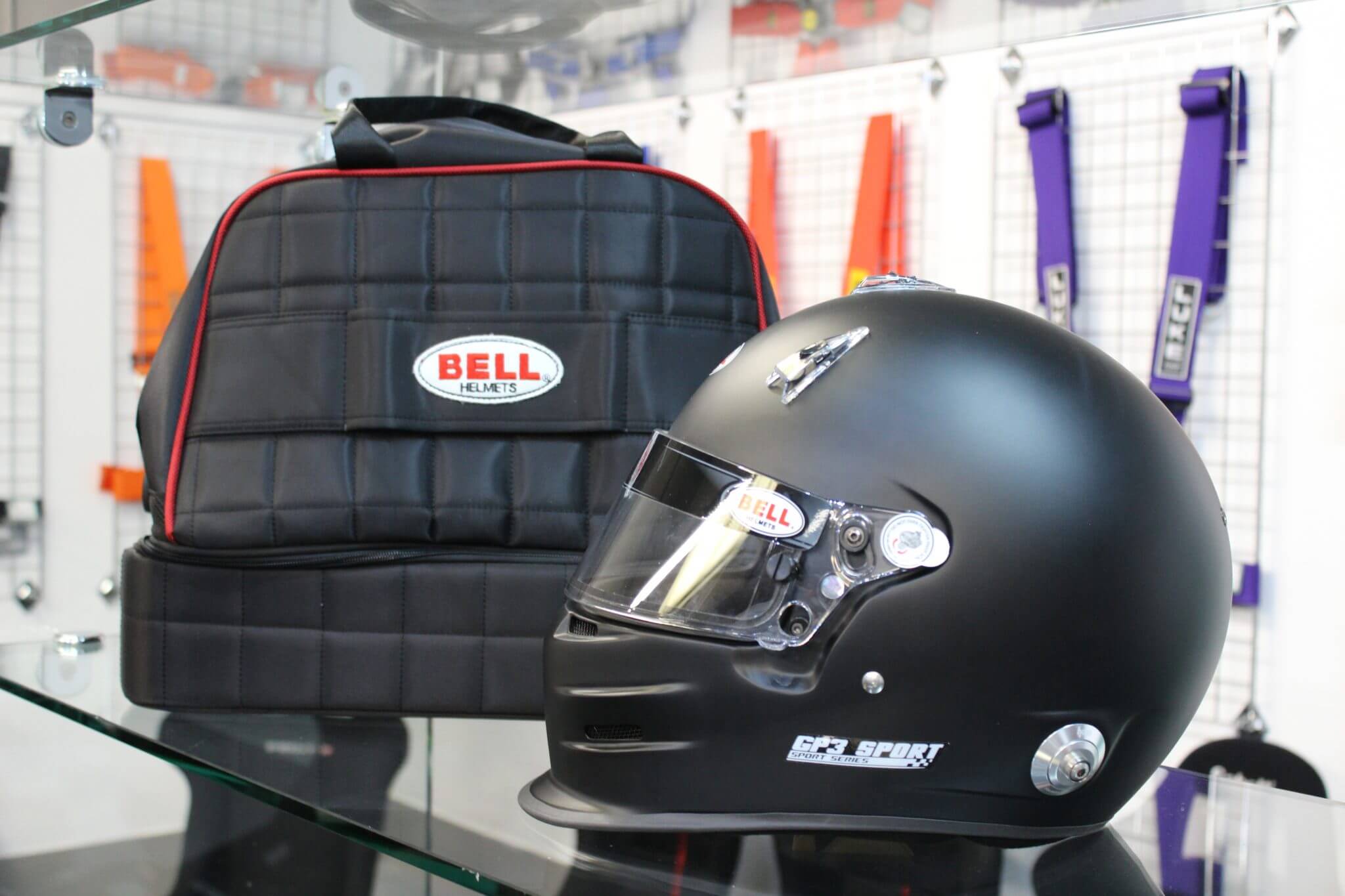Bell Helmet & HANS Bag With GP3 Sport – Showroom – GSM Performance