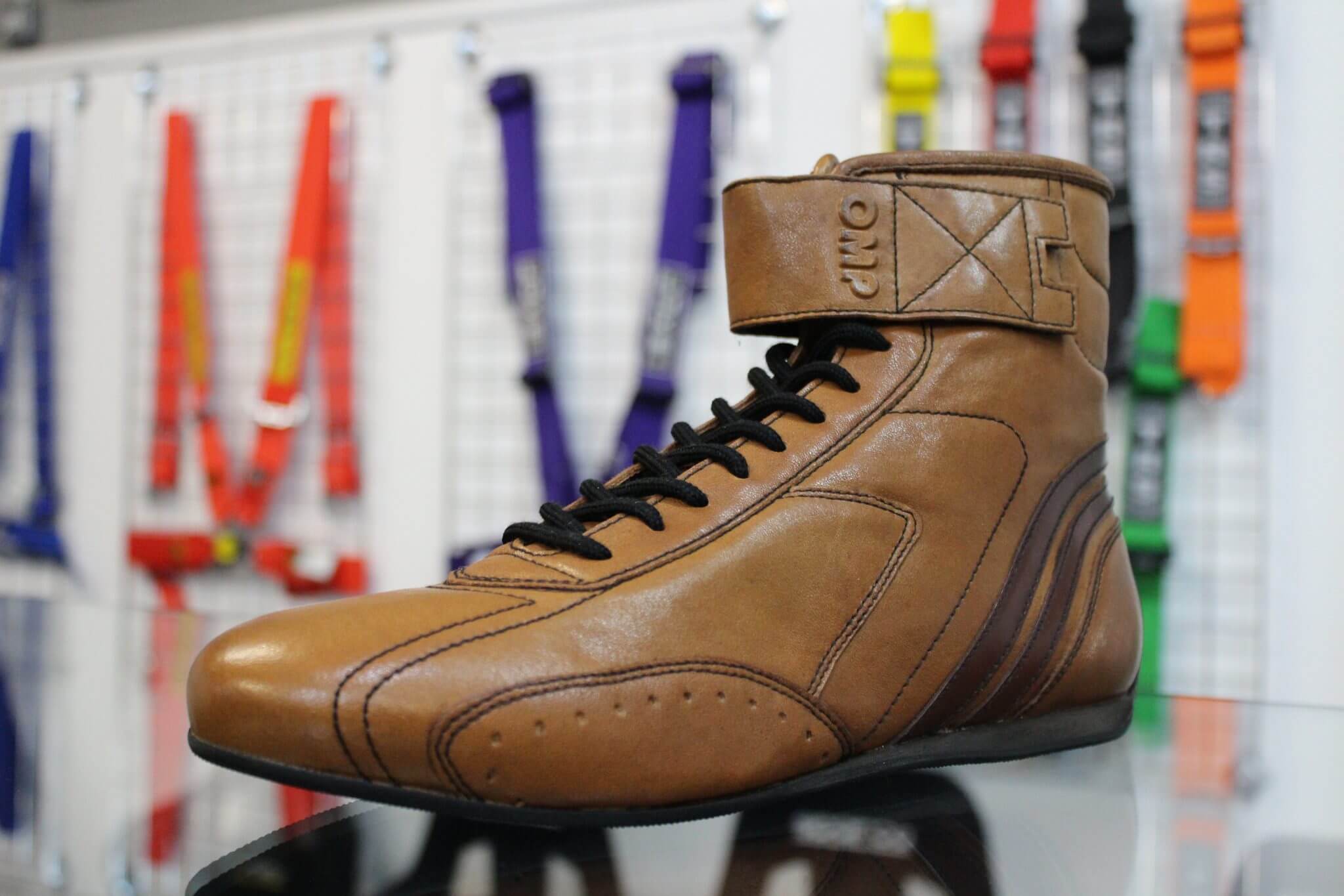 OMP Carrera High Racing Shoes Showroom