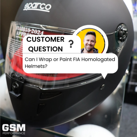 Customer Question: Can I Wrap or Paint FIA Homologated Helmets?