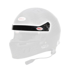 Bell SE06 3mm short sunscreen visor in dark tint shown fitted to a Bell HP6 R helmet