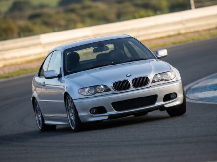 BMW E46 3 Series cornering on circuit — BC Racing coilover guide