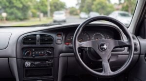 MOMO steering wheel and boss kit fitted in a right hand drive Holden Commodore