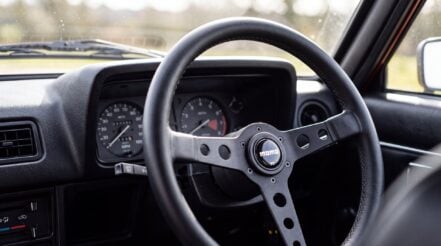 MOMO steering wheel and boss kit fitted in a right hand drive Talbot Sunbeam Lotus