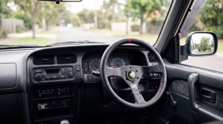 OMP steering wheel and boss kit fitted in a right hand drive Isuzu Trooper