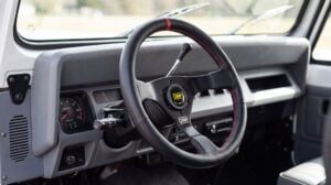 OMP steering wheel and boss kit fitted in a Jeep Wrangler YJ