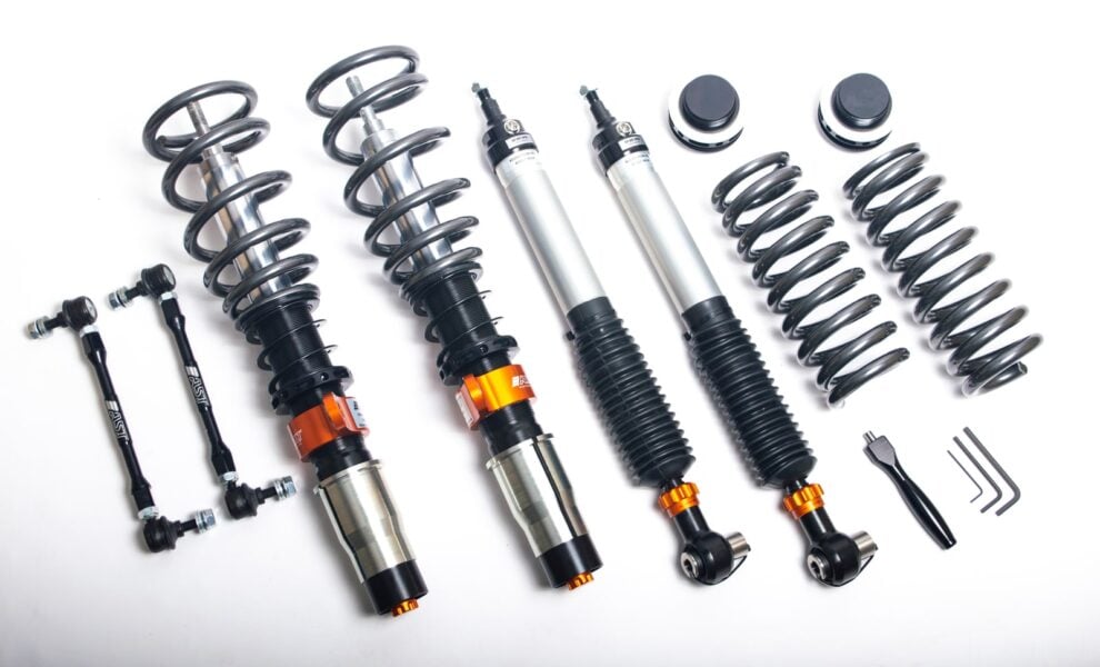 AST 5100 Street kit with two front coilover struts, separate rear dampers, rear springs and droplinks