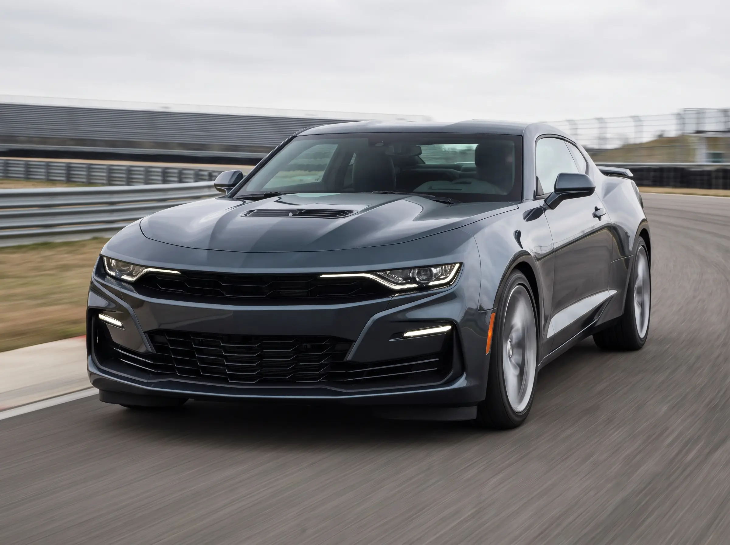 Chevrolet Camaro SS on a racing circuit with BC Racing coilovers