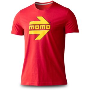 MOMO Arrow T-Shirt, Red photographed straight on
