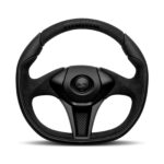 MOMO GT50 2.0 Black Edition Steering Wheel photographed straight on
