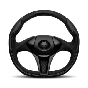 MOMO GT50 2.0 Black Edition Steering Wheel photographed straight on