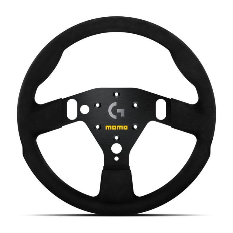 MOMO Sim GT 320 x Logitech G steering wheel, straight on
