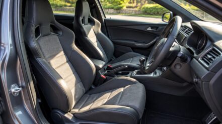 Sport seats fitted in a hot hatch interior