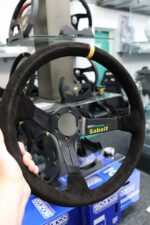 Sabelt SW-390 Suede Deep Dish Racing Steering Wheel With Yellow Centre Stripe - SABRFVO2005X - GSM Performance (1)