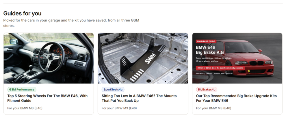 Guides for you, picked for the cars in the garage